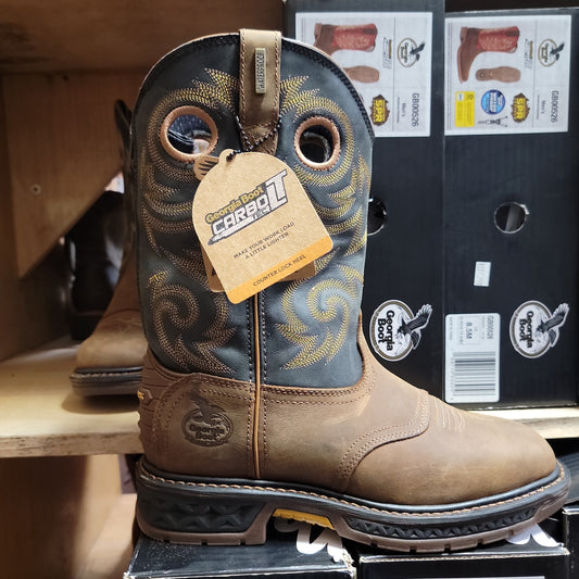 Boots - GA Work 11'' Pull on-Blk and Brn : GB00266