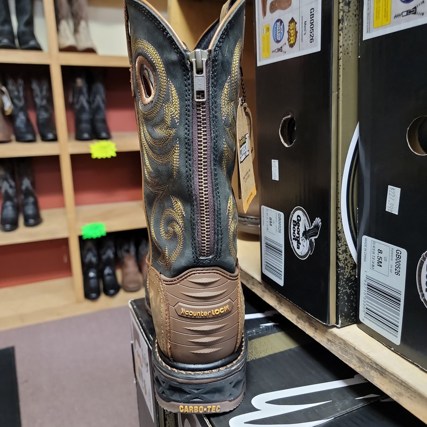 Boots - GA Work 11'' Pull on-Blk and Brn : GB00266