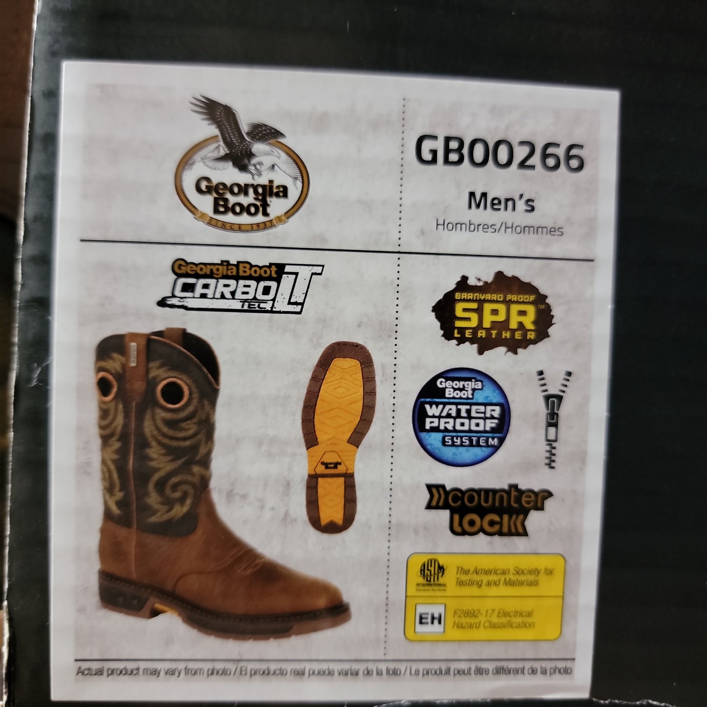 Boots - GA Work 11'' Pull on-Blk and Brn : GB00266