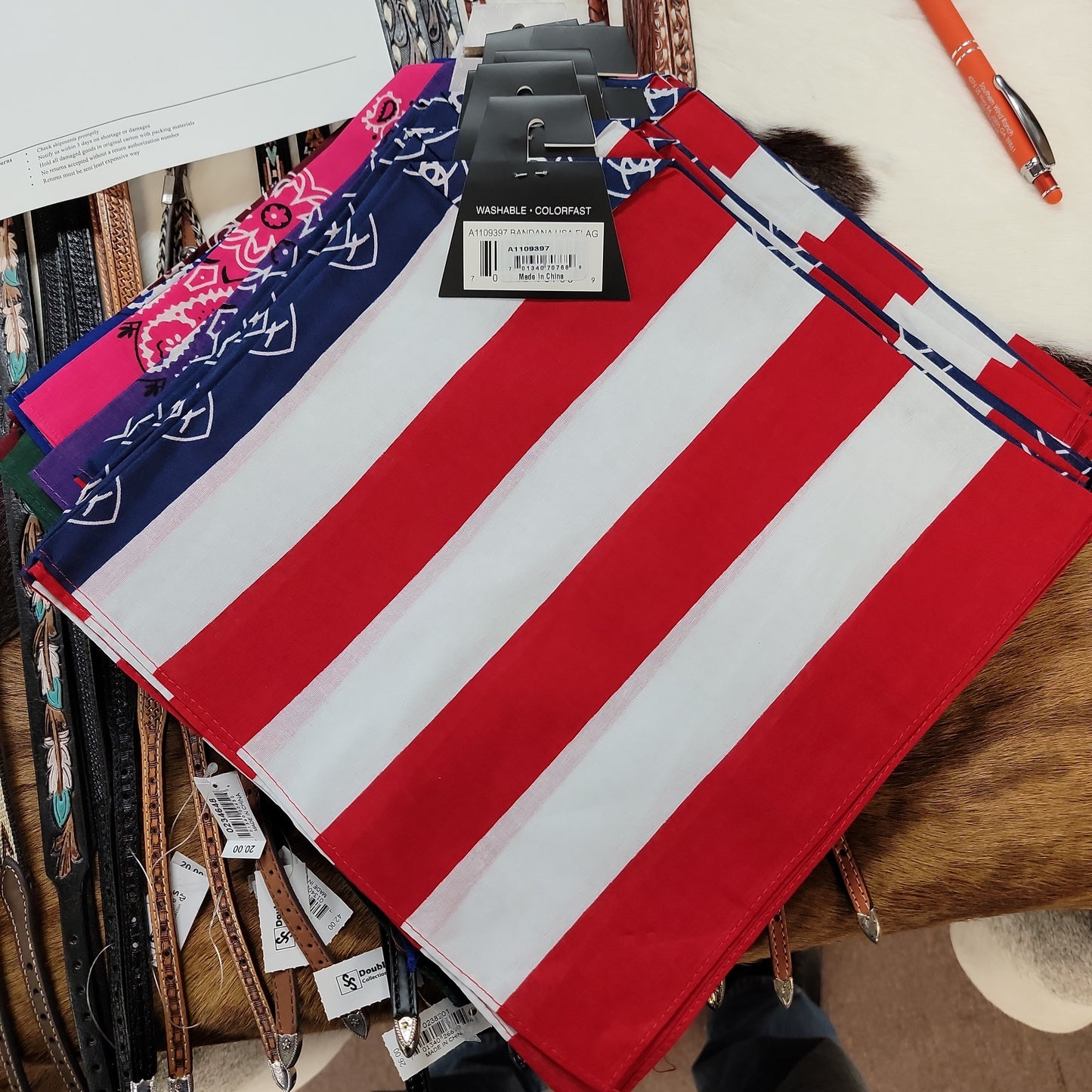 Ariat American flag bandana