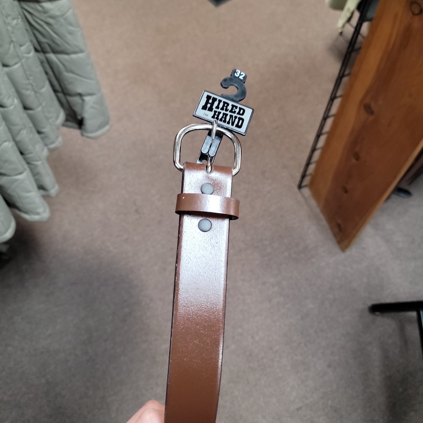 Belt - Mens Hired Hand brown-BELT: