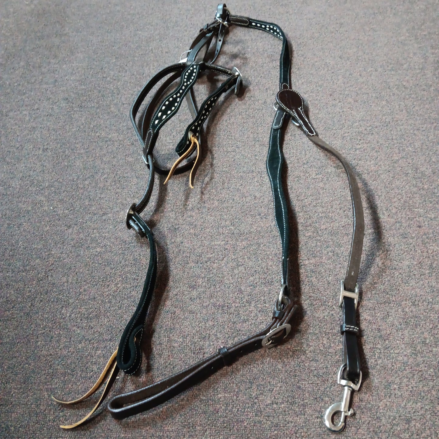 Black and white headstall