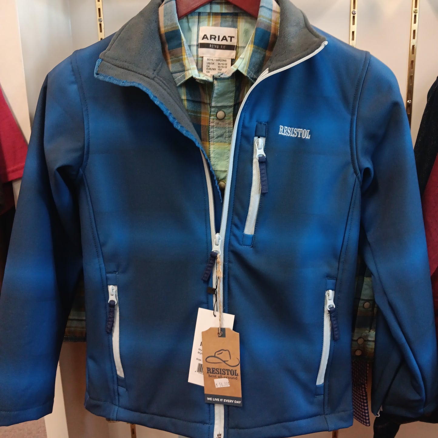 BOYS CADET SOFTSHELL-BLUE :R9F908-4723