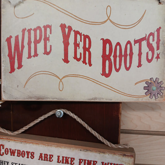 Wipe your boots