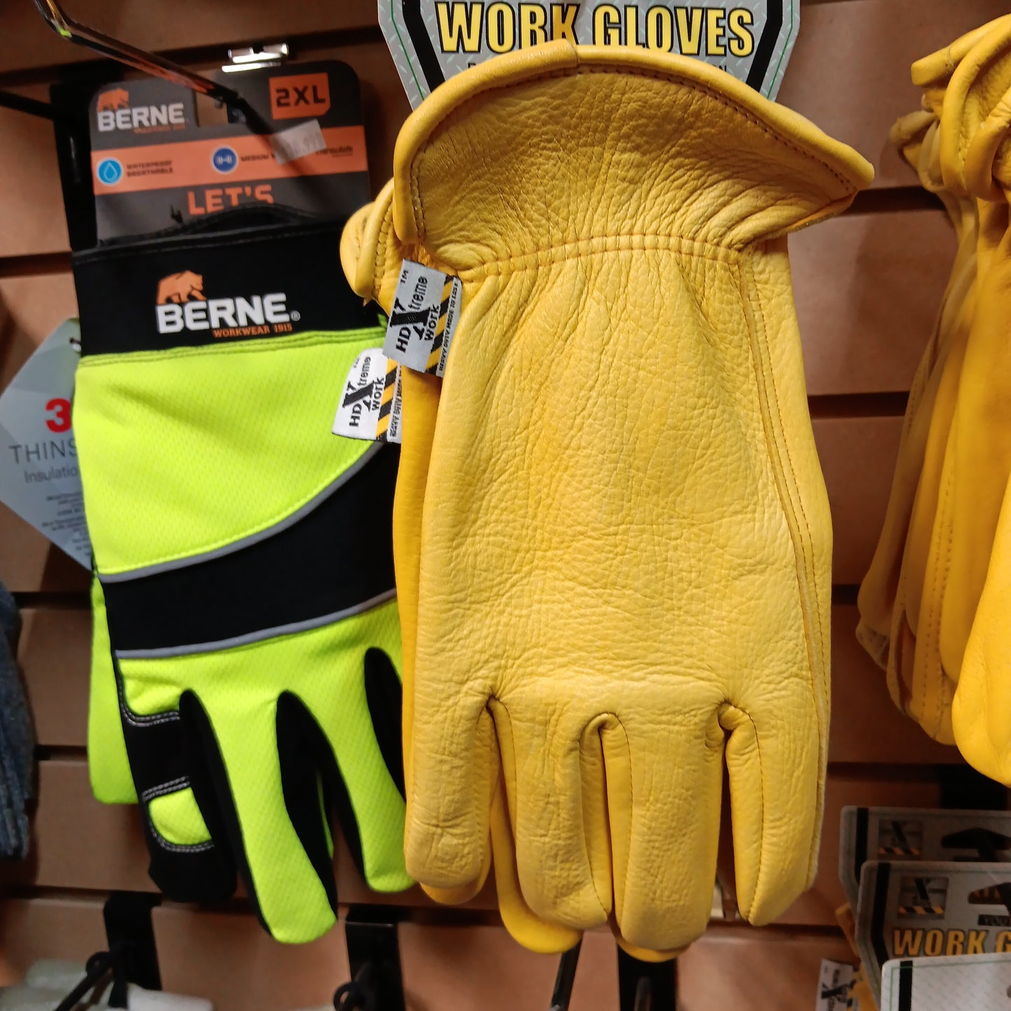 HDX DEERSKIN GLOVES-YELLOW : L