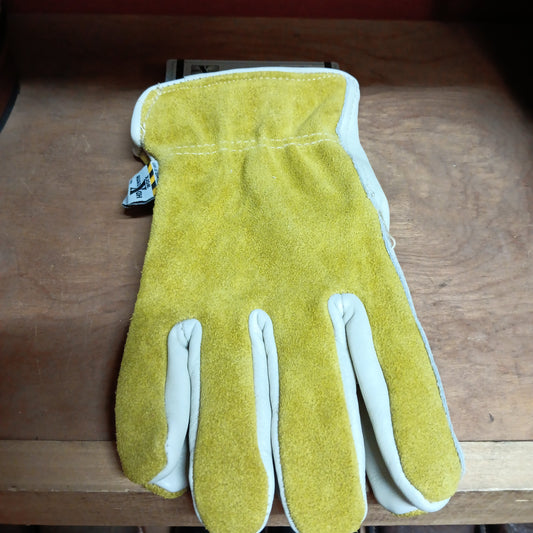 MENS HDX COWHIDE GLOVES-YELLOW : H2111208