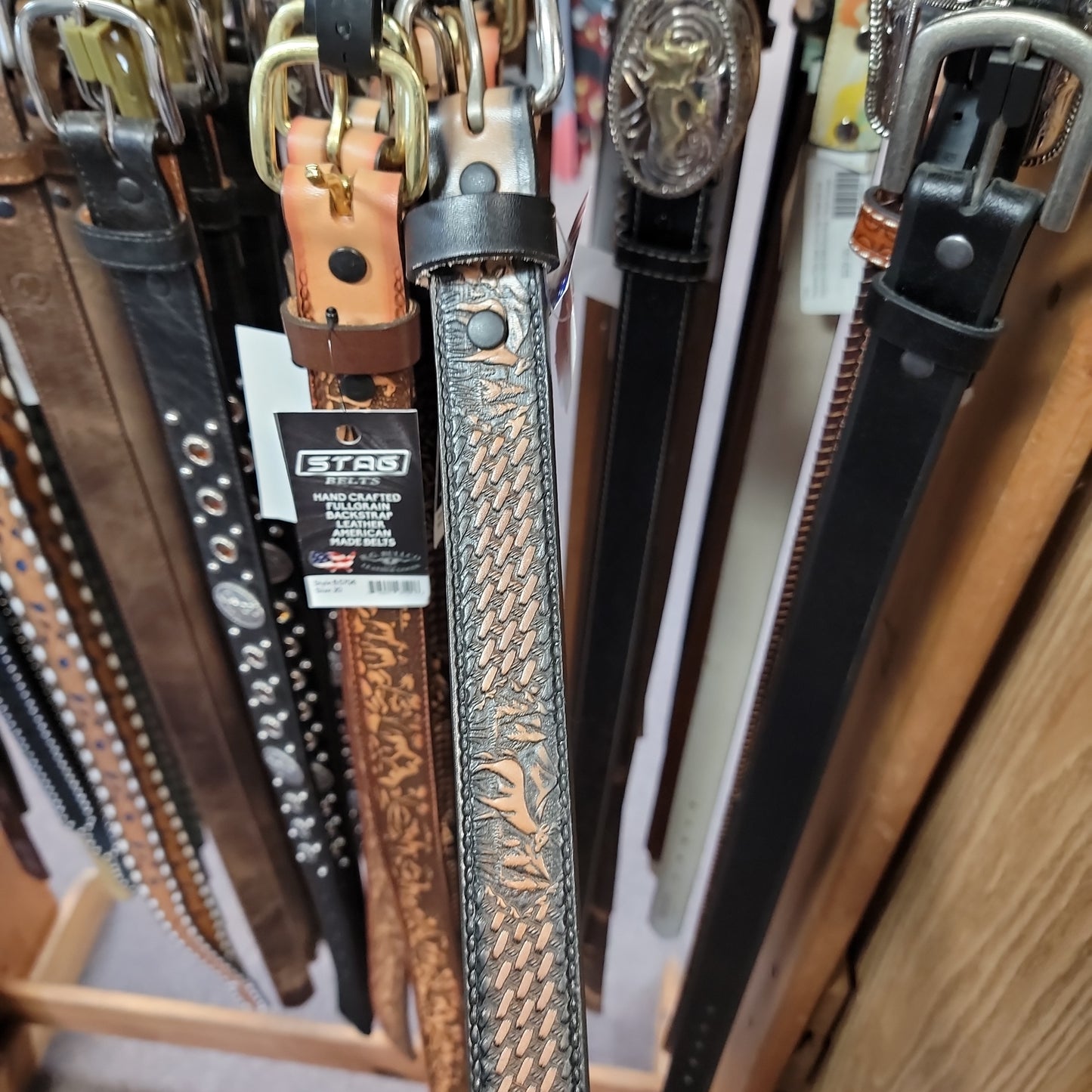 KIDS BRN DEER BELT-BRN : 26