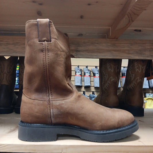 Boots - Mens Justin Steel Toe-Brown 4764