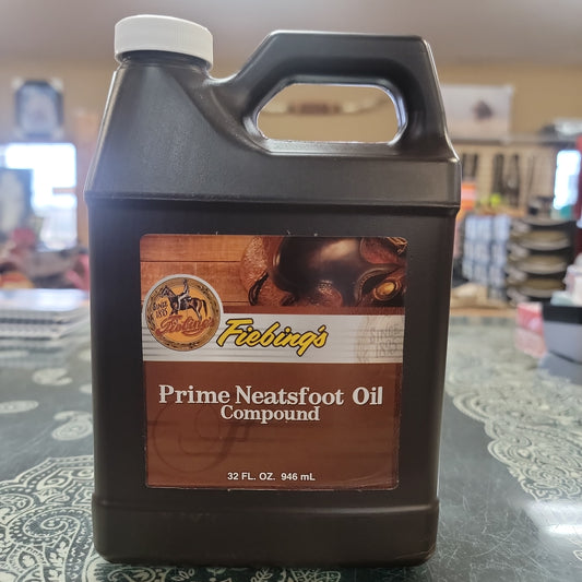 100% Pure Neatsfoot Oil-Brown : 32OZ Fiebings