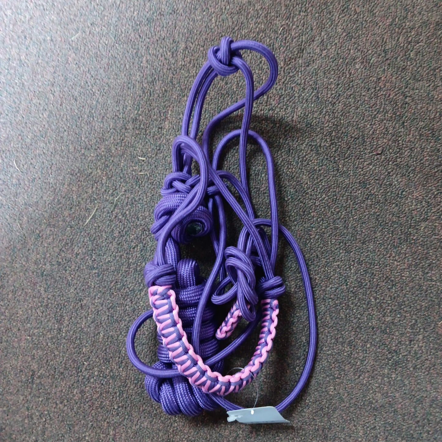 Nylon braided rope halter with lead rope