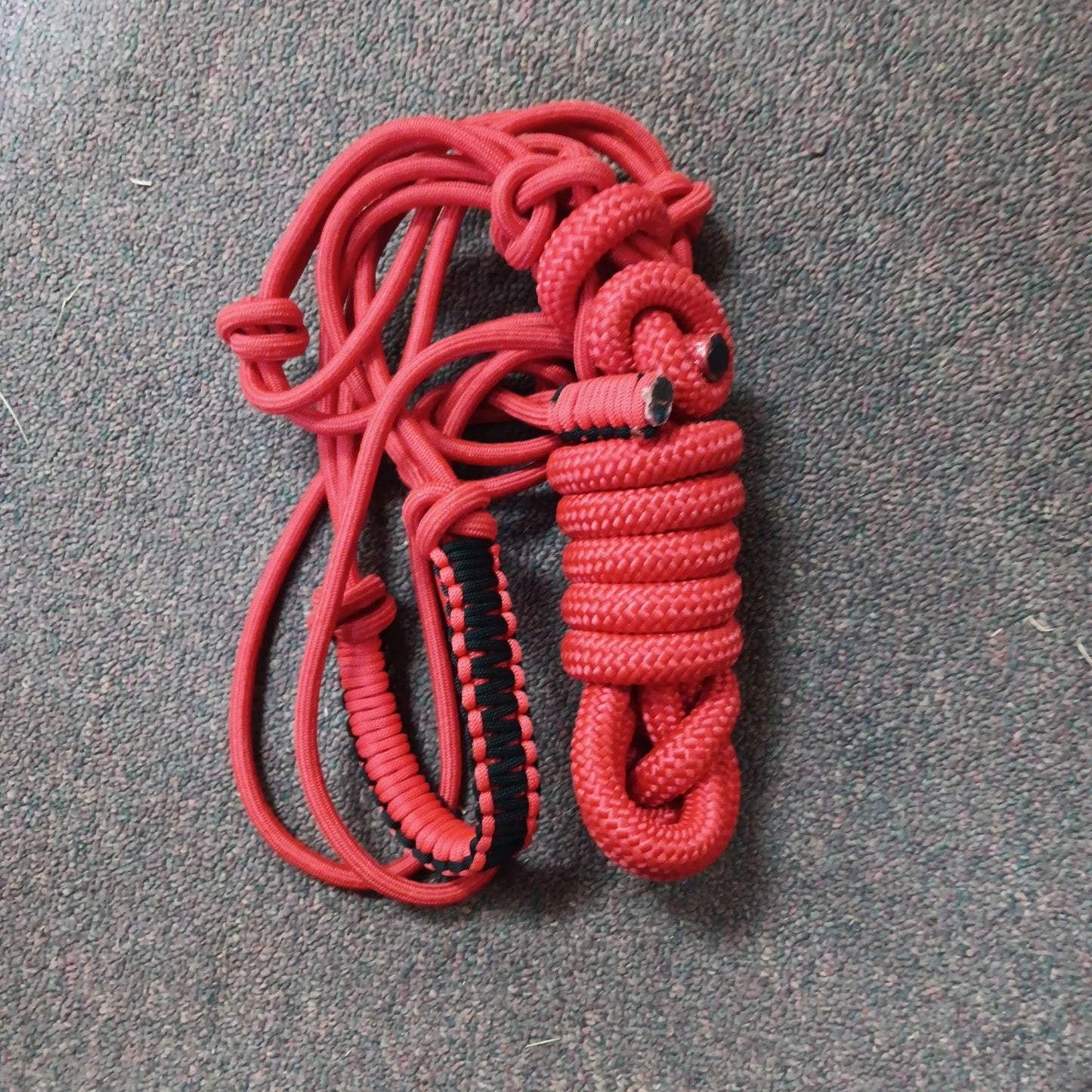 Nylon braided rope halter with lead rope