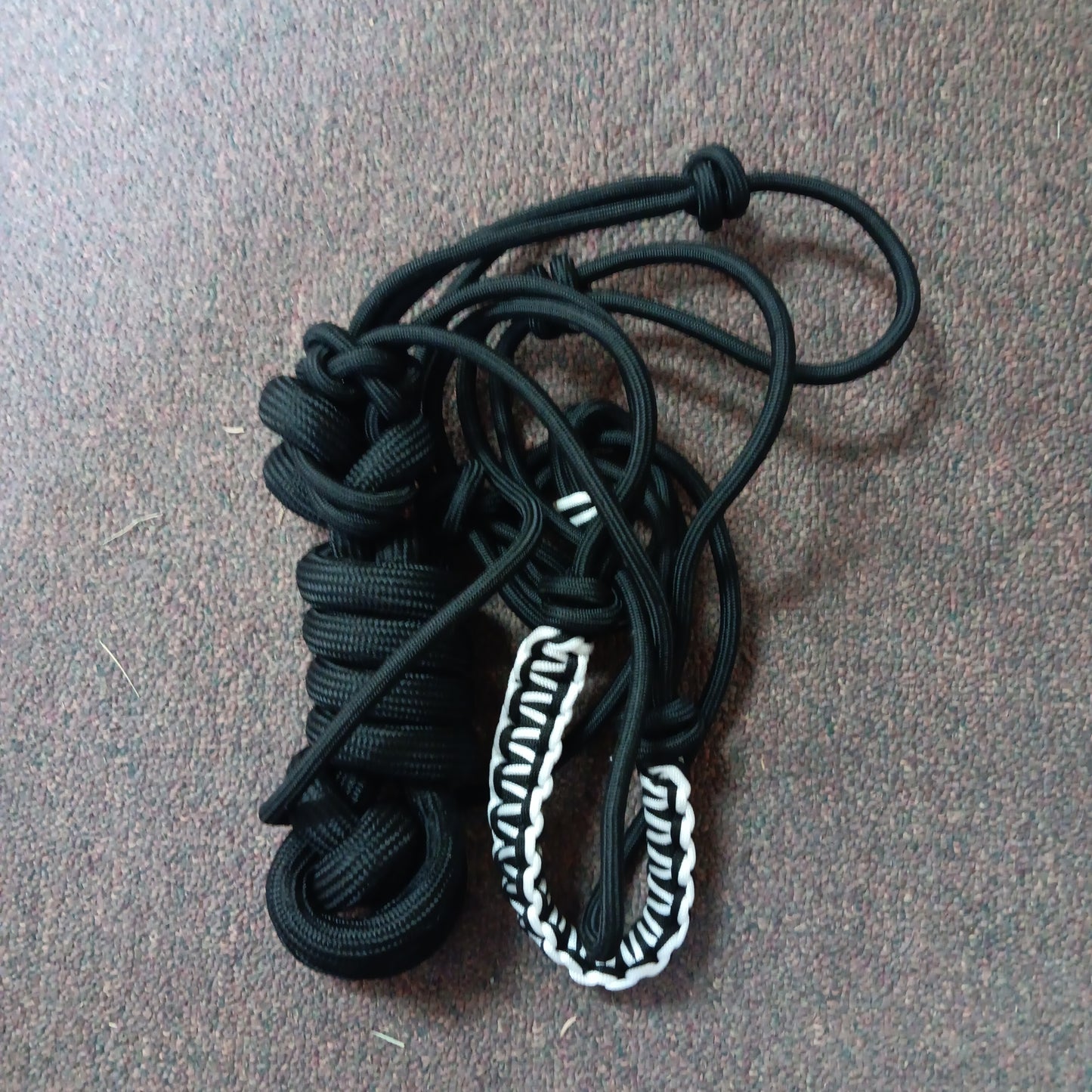 Nylon braided rope halter with lead rope