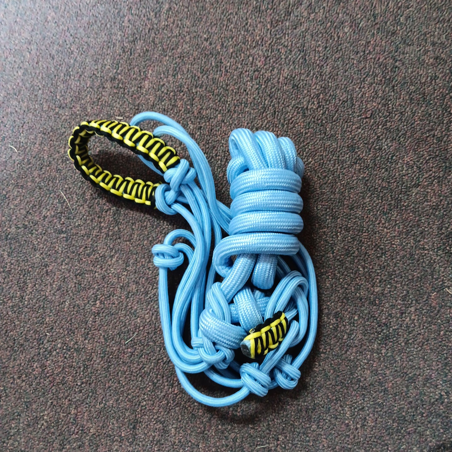 Nylon braided rope halter with lead rope