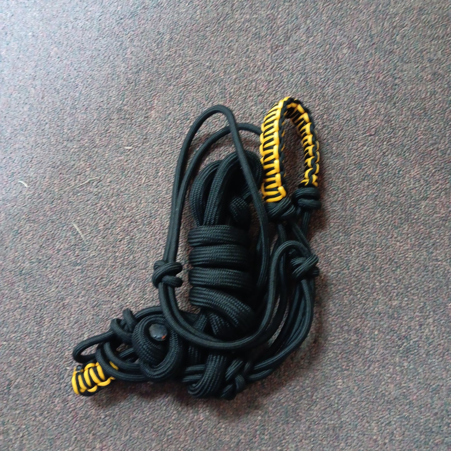 Nylon braided rope halter with lead rope