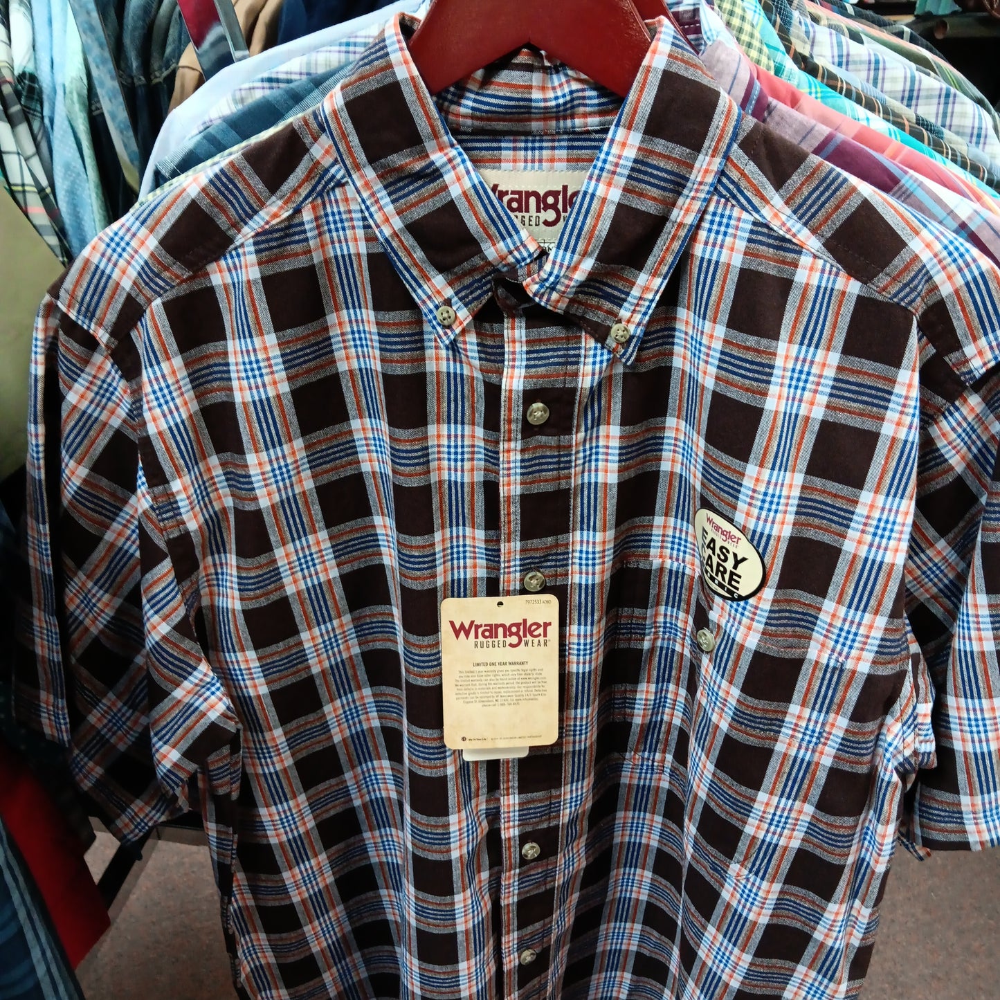 Mens short sleeve Wrangler Western shirts