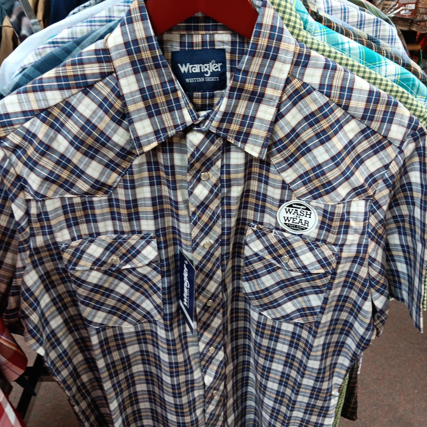 Mens short sleeve Wrangler Western shirts