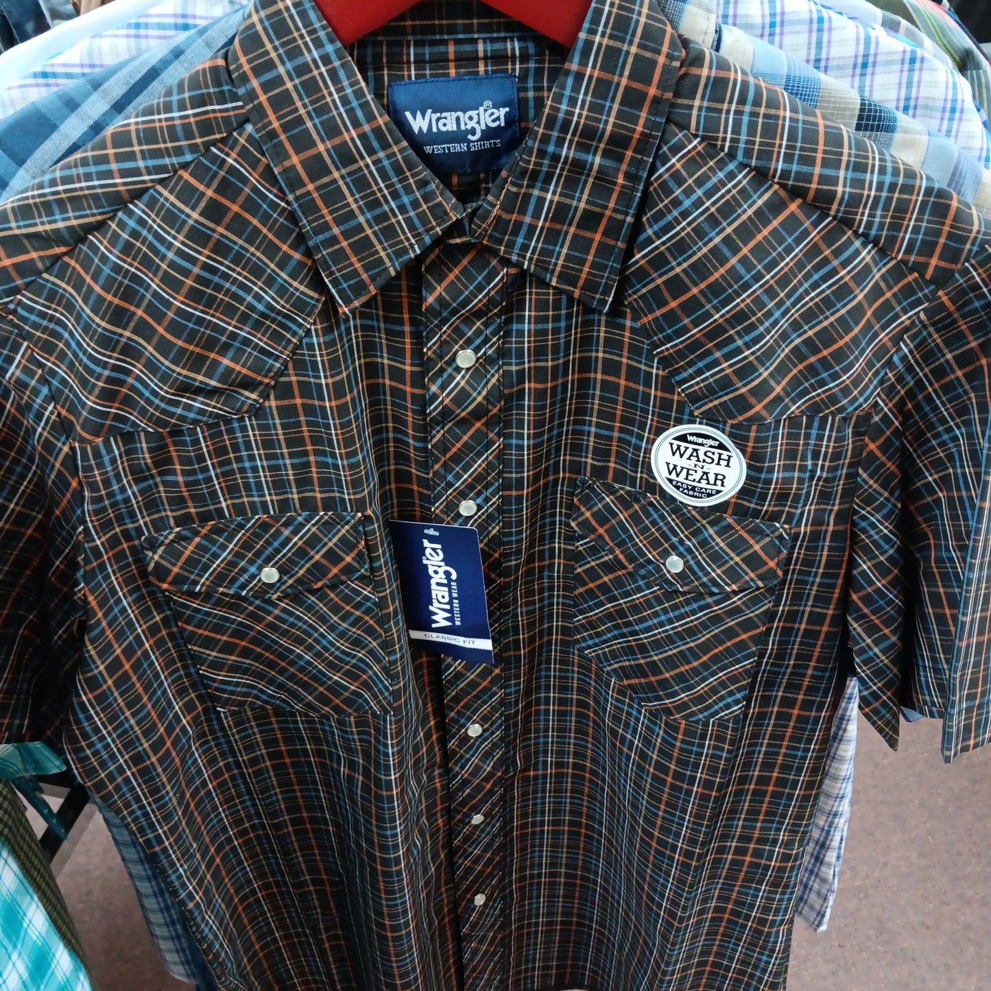 Mens short sleeve Wrangler Western shirts