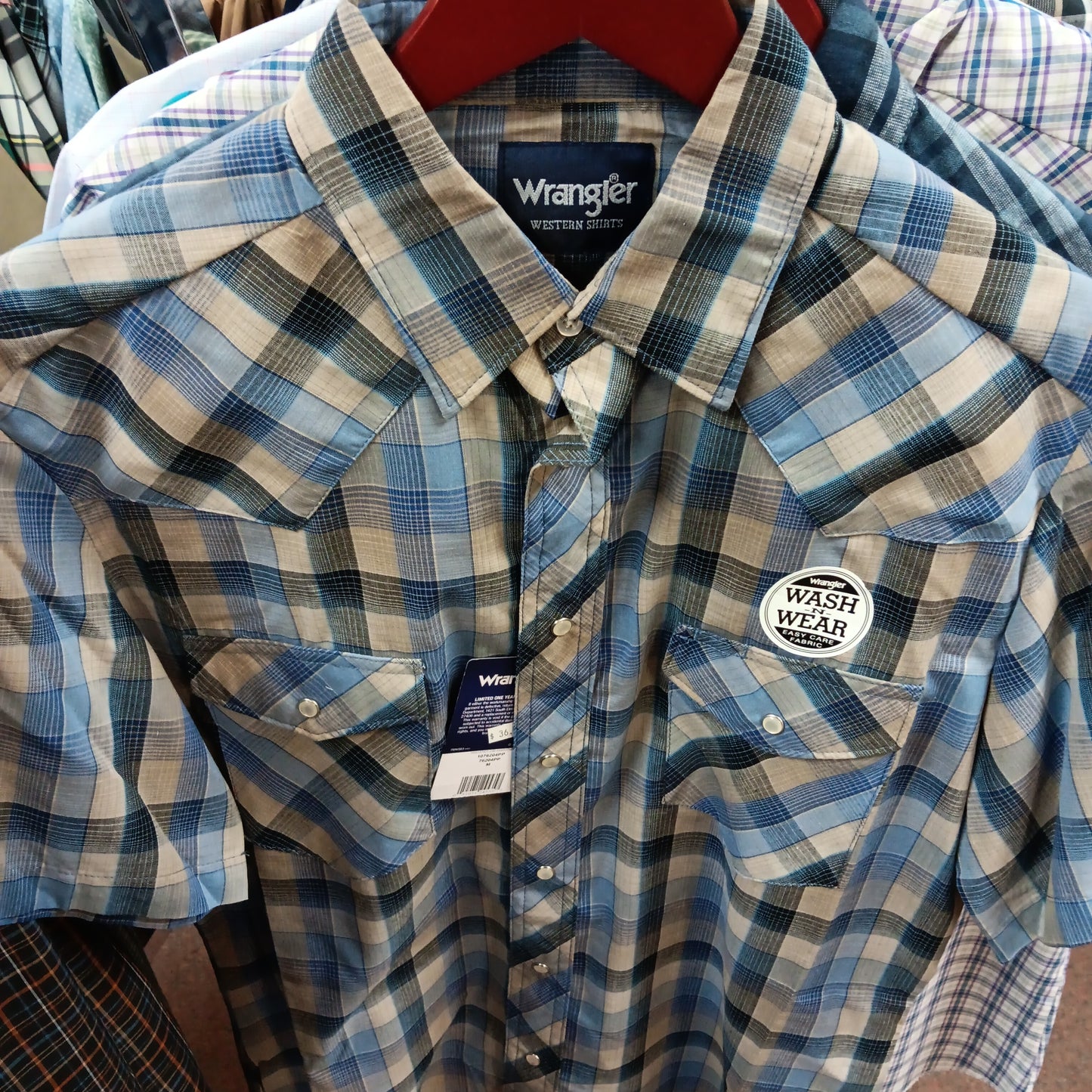 Mens short sleeve Wrangler Western shirts