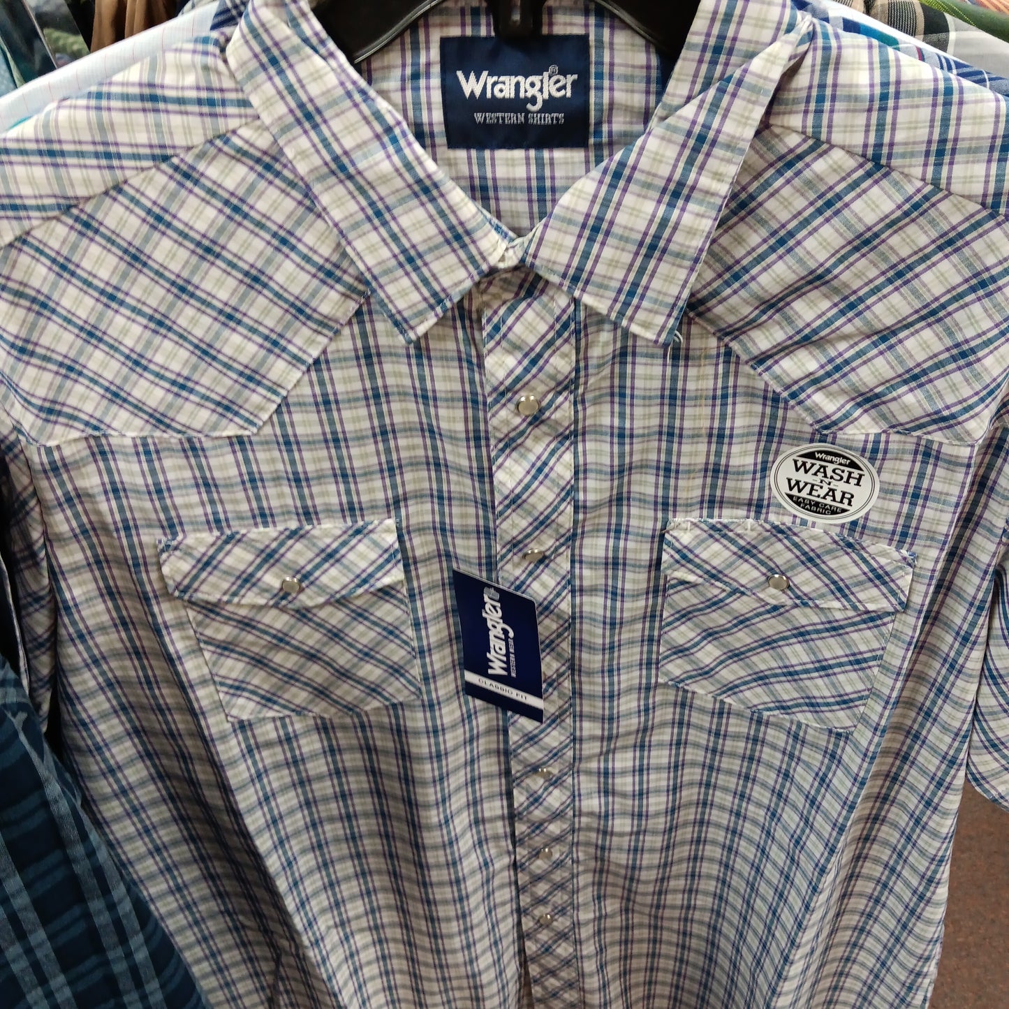 Mens short sleeve Wrangler Western shirts