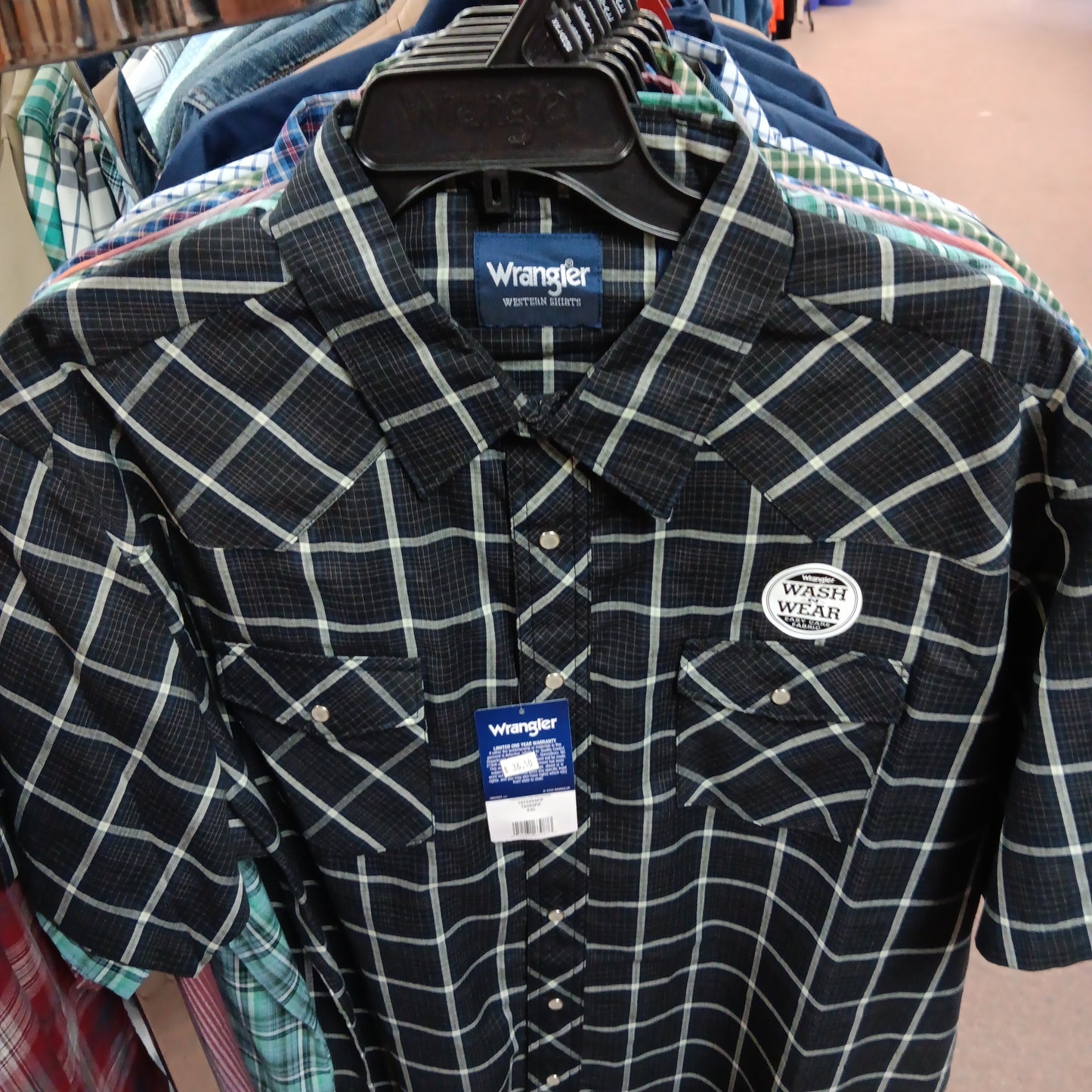 Mens short sleeve Wrangler Western shirts