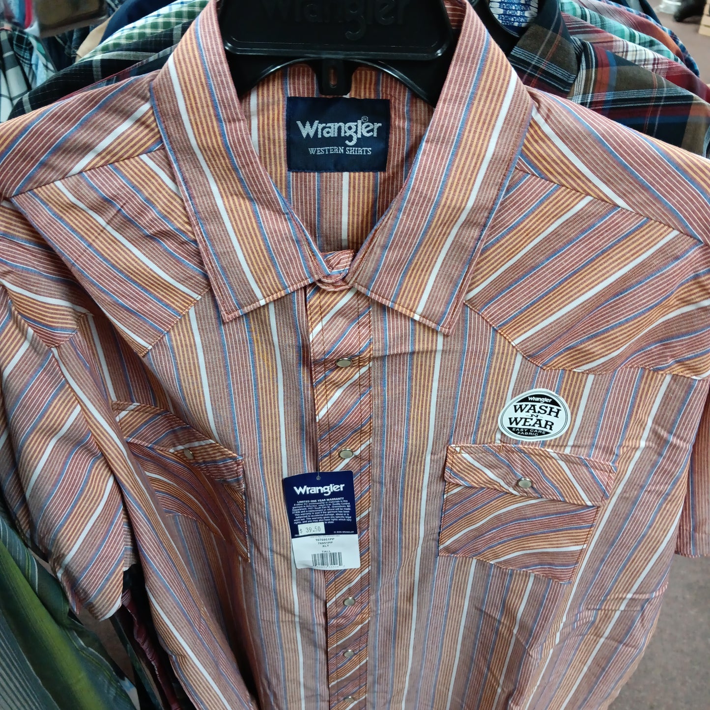 Mens short sleeve Wrangler Western shirts