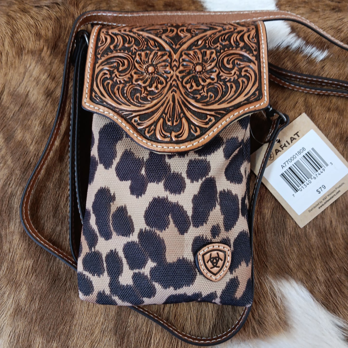 Ladies Ariat Leopard crossbody bag A770001808