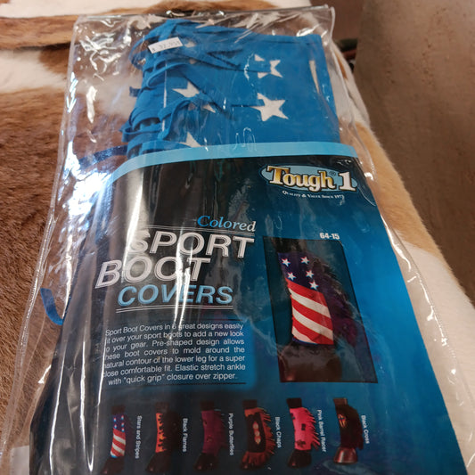 Horse colored sport boot covers