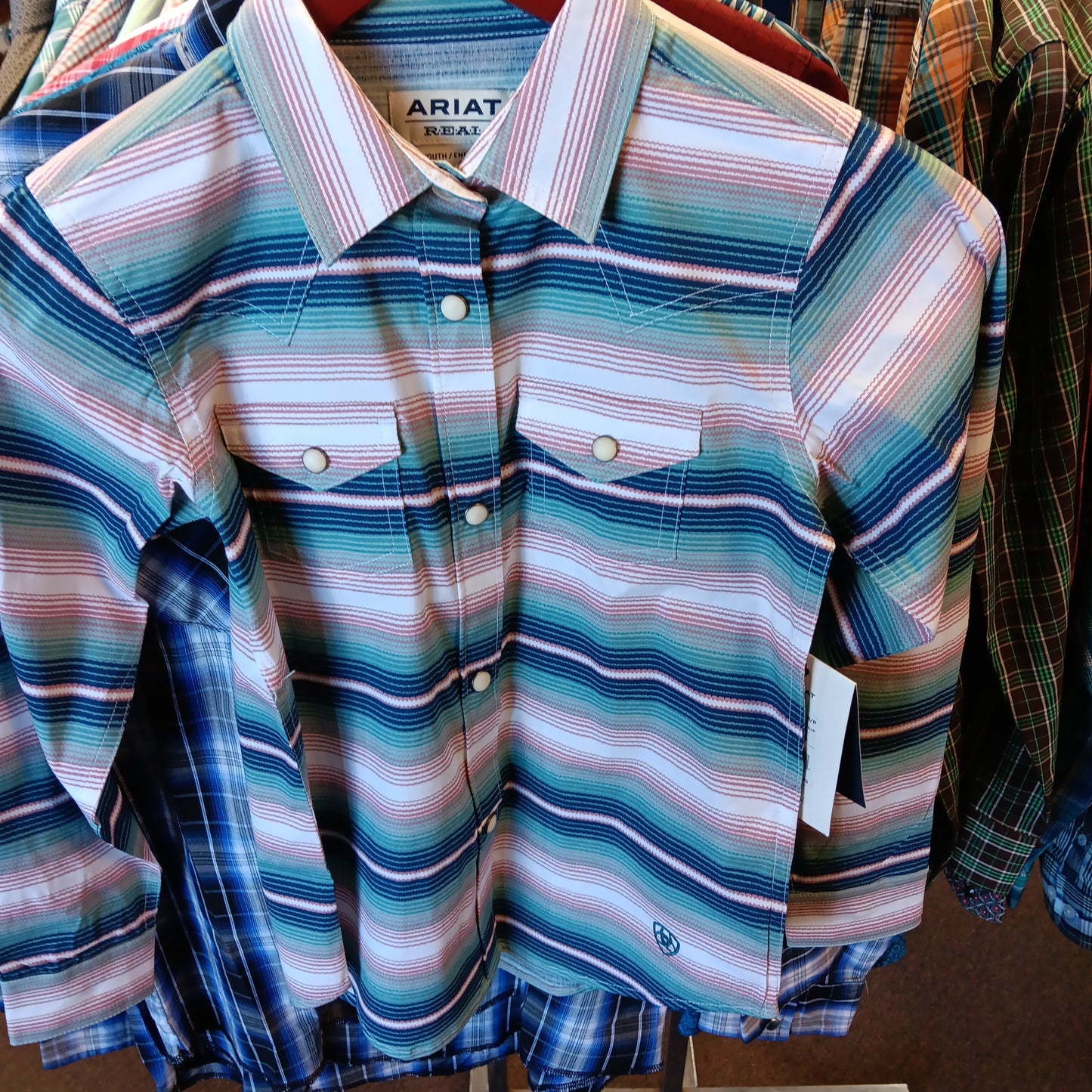 GIRLS DOWNSTREAM LS SHIRT-TEAL : S