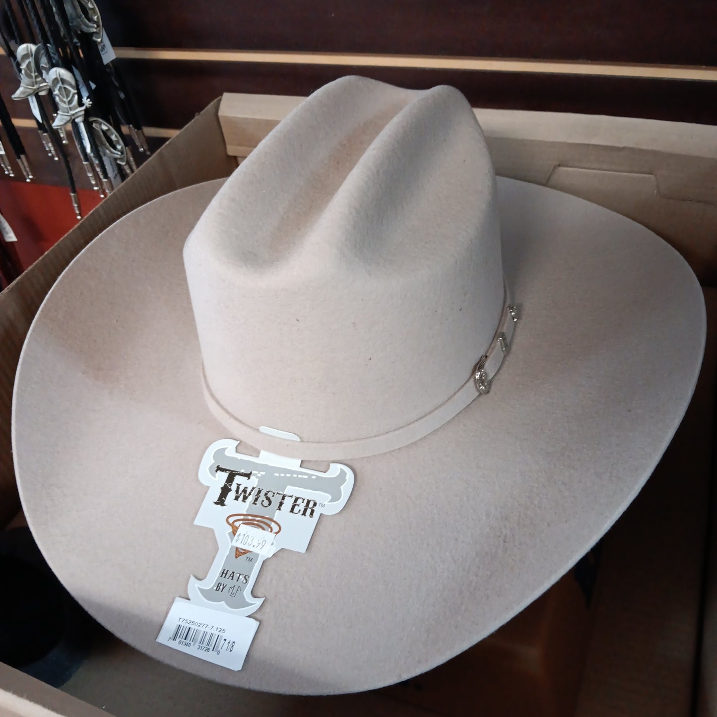 HAT TWISTER FELT-TAN : 7 1/8