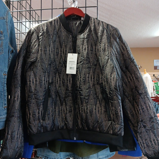 Ladies Bayfield Bomber Jacket-Black : M