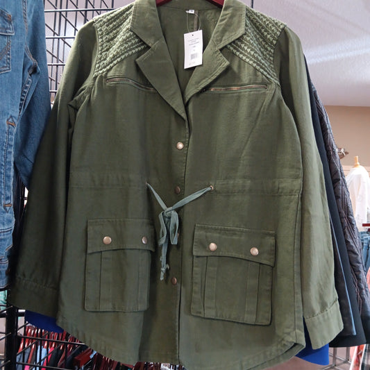LADIES COOPER CARGO JACKET-GREEN : M