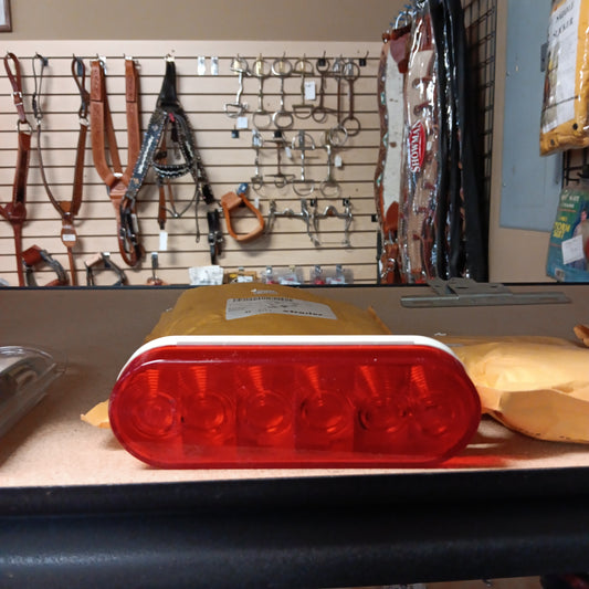 Oval Trailer Light Red-red : 6"