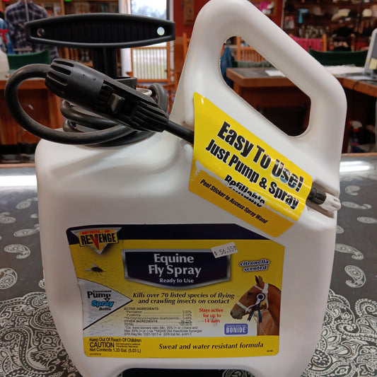REVENGE EQUINE FLY SPRAY-WHITE : 1.33 GAL