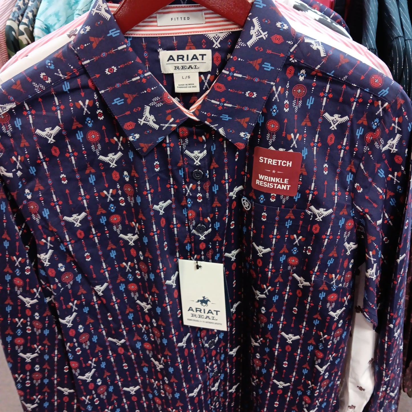 WMNS ARIAT KIRBY TRIBAL SHIRT-TRIBAL : XL