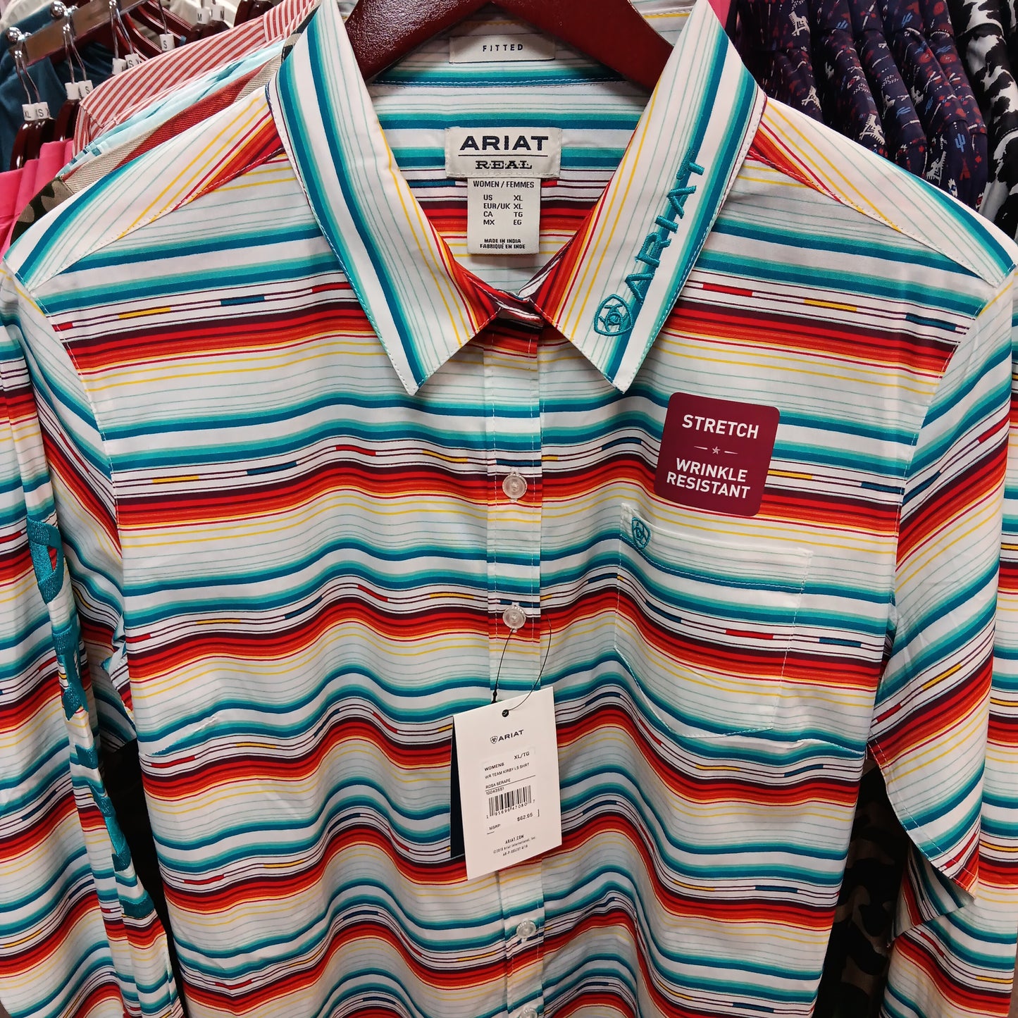 WOMEN'S TEAM KIRBY LS SHIRT-STRIPE : XL