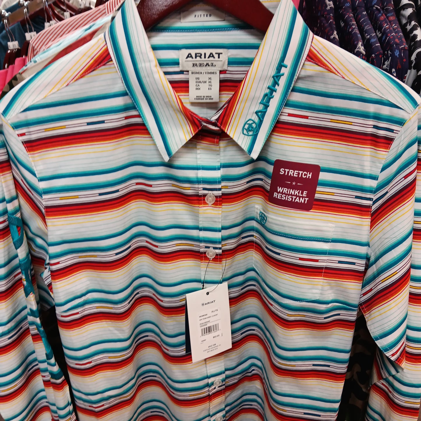 WOMEN'S TEAM KIRBY LS SHIRT-STRIPE : XL