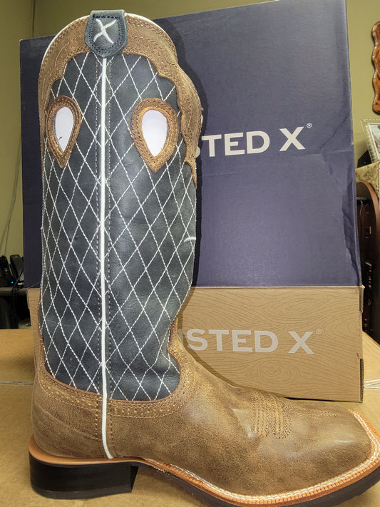 Mens Twisted X 14'' Square Toe-Blue : 9