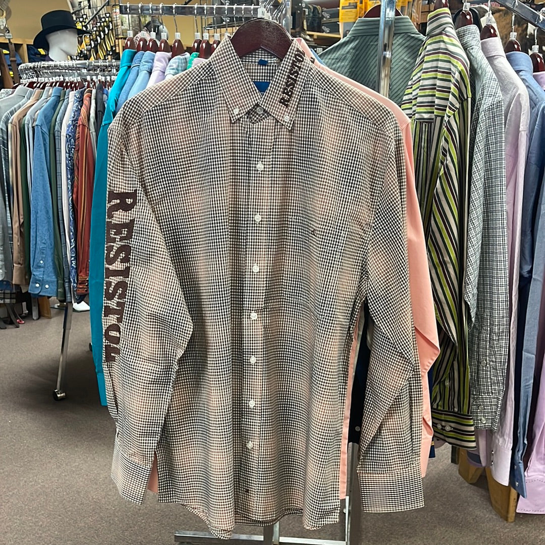 Mens Long Sleeve Resistol shirt-LS : L