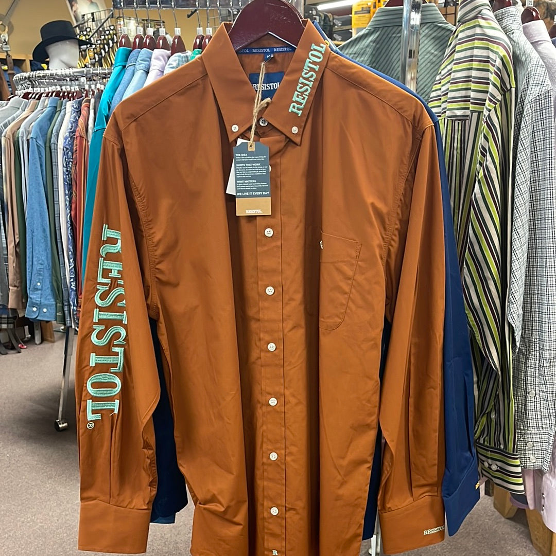 Mens Long Sleeve Resistol shirt-LS : L