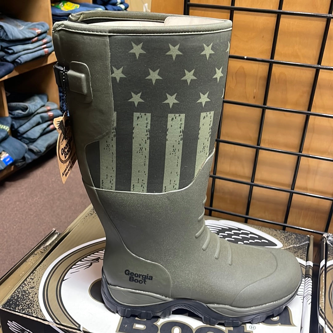 MNS 16" GEORGIA WORK BOOT-DARK GREEN : GB00559