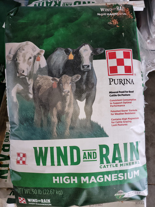 Purina Wind and Rain High Mag. Mineral-Green : 50#