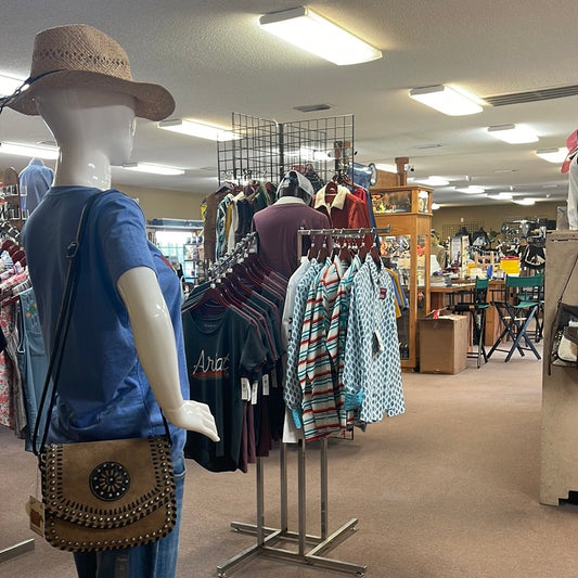 Purse Leather Stitched C-Carry-Brown